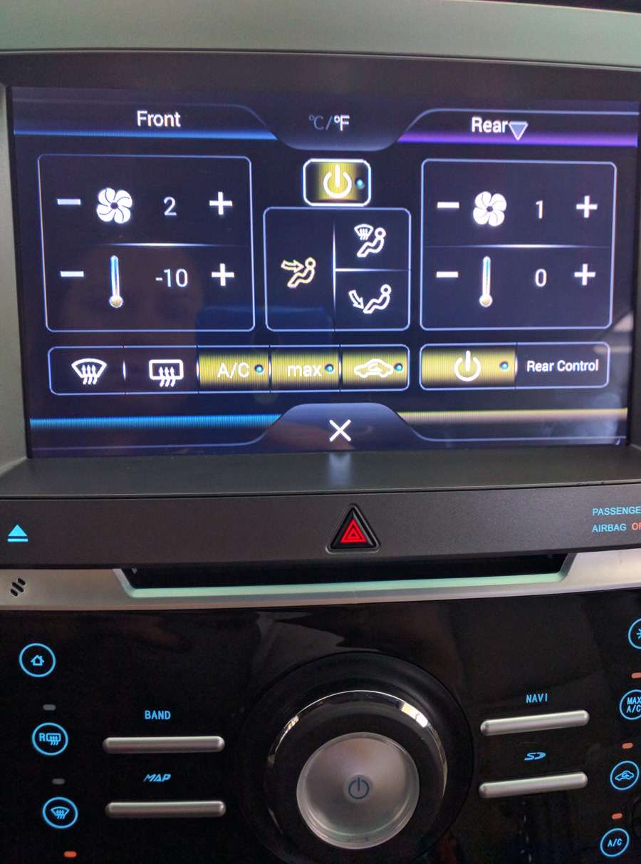 ford explorer air-conditioning control